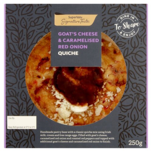 SuperValu Signature Tastes Goats Cheese & Caramelised Red Onion Quiche (250 g)