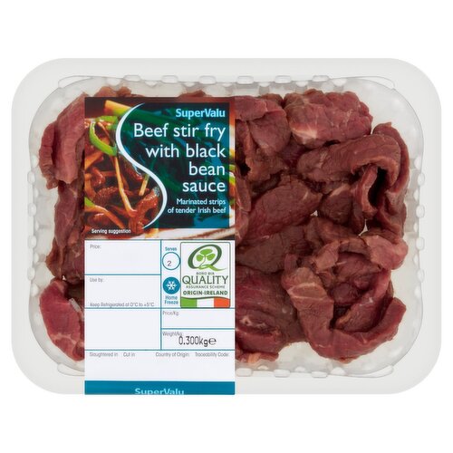 SuperValu Fresh Irish Beef Stir Fry With Black Bean Sauce (300 g)