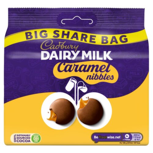 Cadbury Dairy Milk Caramel Nibbles Big Share Bag (186 g)