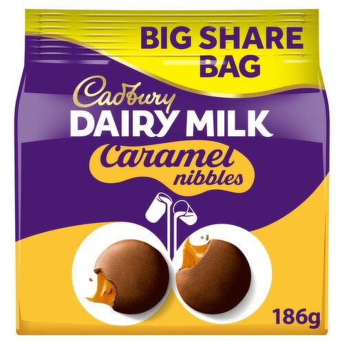 Cadbury Dairy Milk Caramel Nibbles Big Share Bag (186 g)