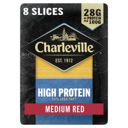 Charleville High Protein Red Cheddar Slices (160 g)