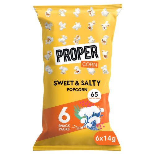 Proper Corn Sweet & Salty Popcorn 6 Pack (110 g)