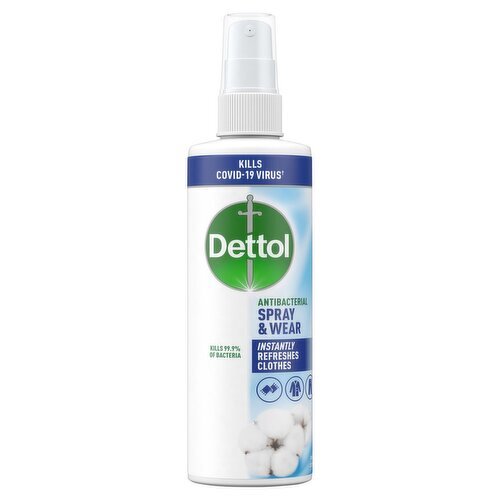 Dettol Cotton Antibacterial Clothes Refresher Spray (250 ml)