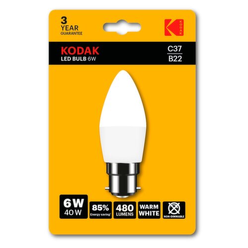 Kodak LED 40W B22 Candle Light Bulb (1 Piece)