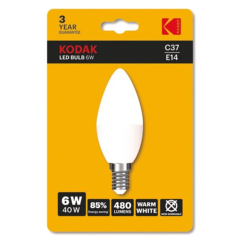 Kodak LED 40W E14 Candle Light Bulb (1 Piece)