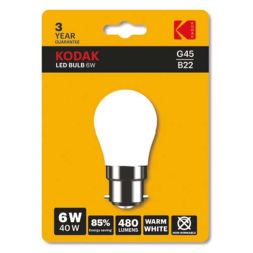 Kodak LED 40W B22 Warm White Light Bulb (1 Piece)