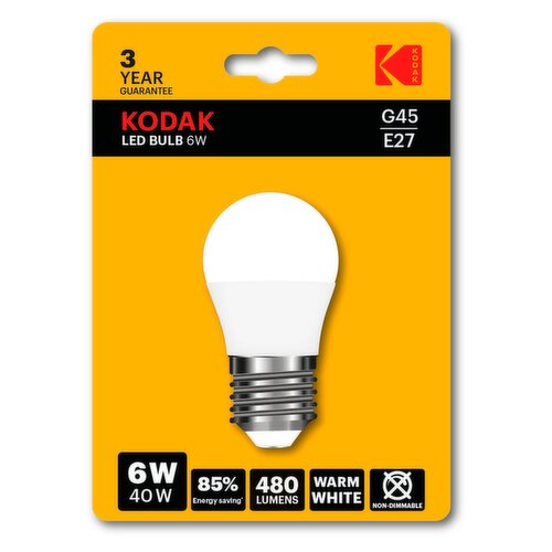 Kodak LED 40W E27 Warm White Light Bulb (1 Piece)