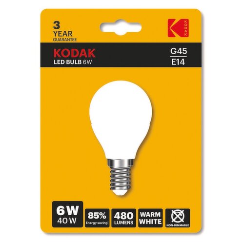 Kodak LED 40W E14 Warm White Light Bulb (1 Piece)