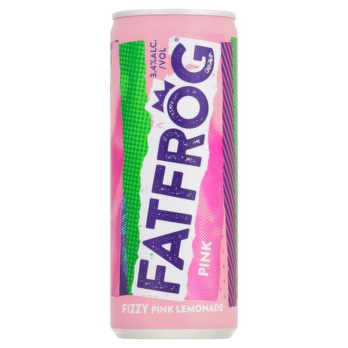 Fat Frog Fizzy Pink Lemonade Alcohol Can (250 ml)