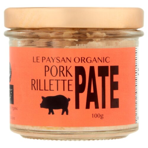 Le Paysan Organic Pork Rillette Pate is a traditional French paté. (100 g)