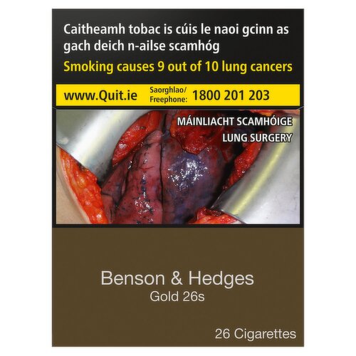 Benson & Hedges Gold Ks 26s (26 Pack)