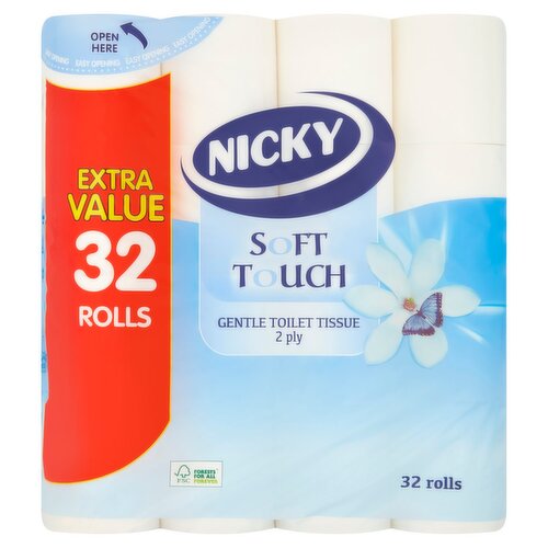 Nicky Soft Touch Toilet Tissue (32 Roll)