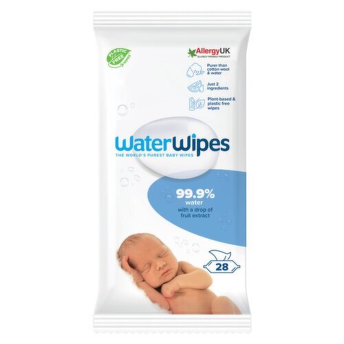 Waterwipes Sensitive Newborn Biodegradable Baby Wipes (28 Piece)