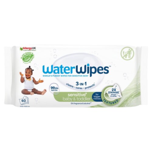 WaterWipes Textured Clean Baby Wipes (60 Piece)