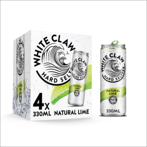 White Claw Natural Lime 4 Pack (330 ml)