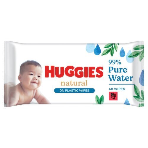 Huggies Natural 0% Plastic Baby Wipes (48 Piece)