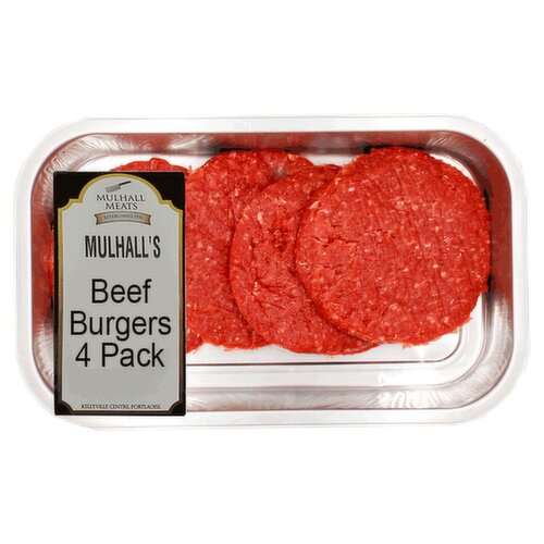 Mulhall's Beef Burgers 4 Pack (1 Piece)