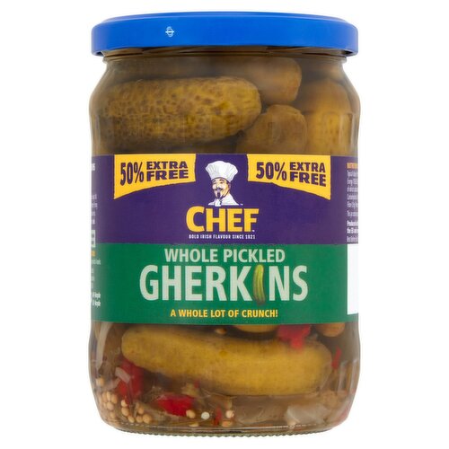 Chef Whole Gherkins 50% Extra Free (350 g)