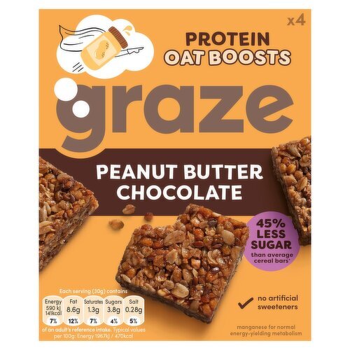 Graze Protein Oat Bites Cereal Bars - Peanut Butter & Chocolate (30 g)