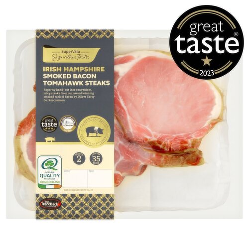 SuperValu Signature Tastes Fresh Smoked Rack Of Bacon Tomahawks (600 g)