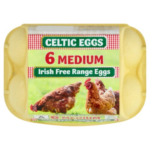 Celtic Eggs Free Range Medium Eggs (6 Piece)