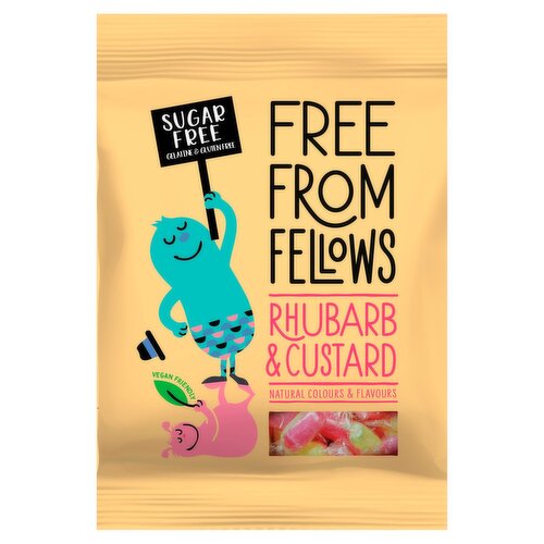 Free From Fellows Rhubarb & Custard Hard Boiled Sweets (70 g)