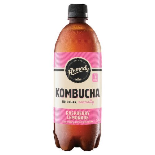 Remedy Kombucha Raspberry Lemonade Bottles (700 ml)