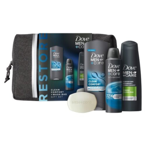 Dove Men+Care Daily Care Wash Bag Essentials Gift Set (690 g)