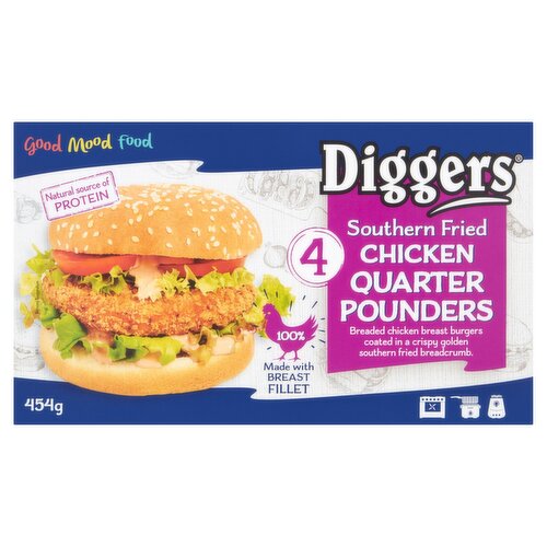 Diggers Sf Chicken Quarter Pounders (452 g)