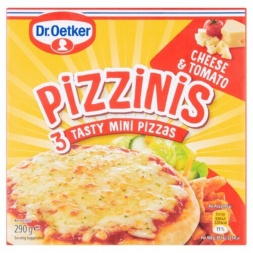 Dr. Oetker Cheese & Tomato Pizzinis 3 Pack (290 g)