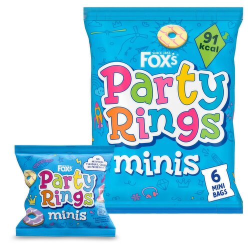 Fox's Party Rings Mini Bags 6 Pack (21 g)