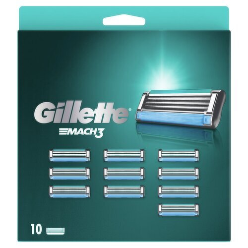 Gillette Mach 3 Razor Blades Refill 10 Pack