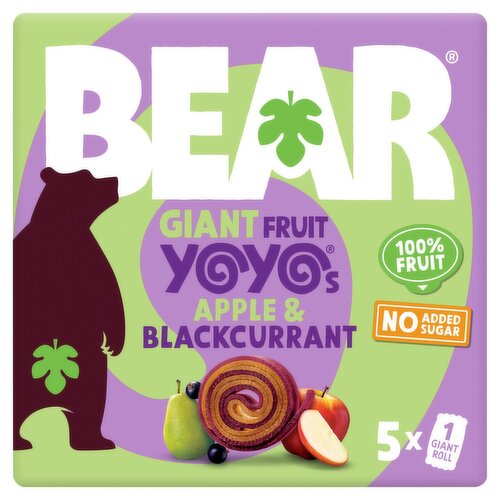Bear Giant Yoyo Apple & Blackcurrant 5 Pack  (100 g)