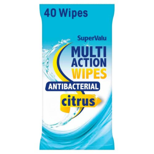 SuperValu Multi Action Antibacterial Citrus Wipes (40 Piece)