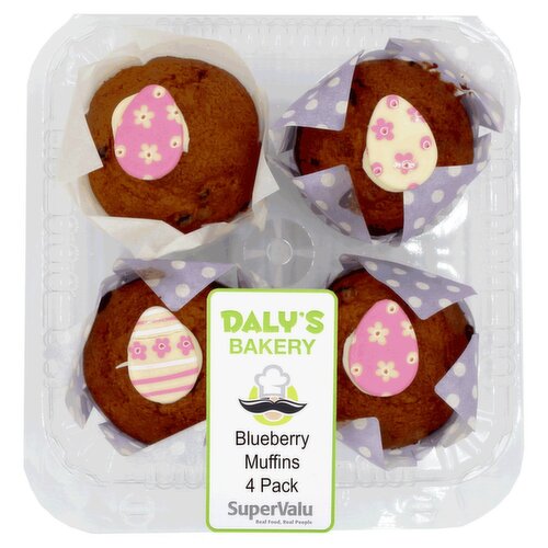 Daly's Blueberry Muffins 4 Pack (4 Piece)