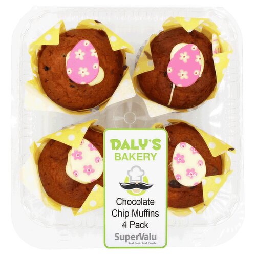 Daly's Chocolate Chip Muffins 4 Pack (4 Piece)