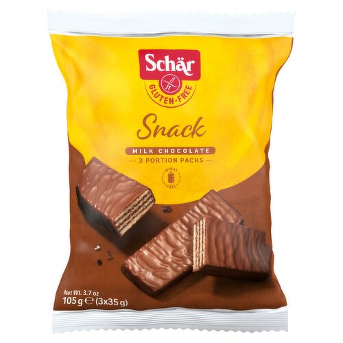 Schar Gluten Free Chocolate Wafer Snack Bar Multipack (105 g)