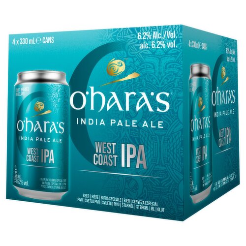 O'Hara's West Coast IPA Can 4 Pack  (330 ml)