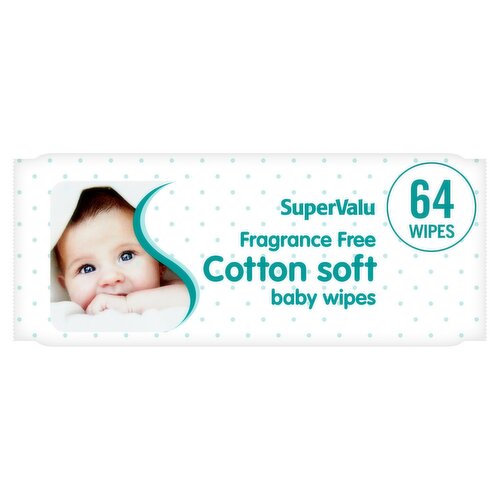 SuperValu Baby Wipes Fragrance Free (64 Piece)