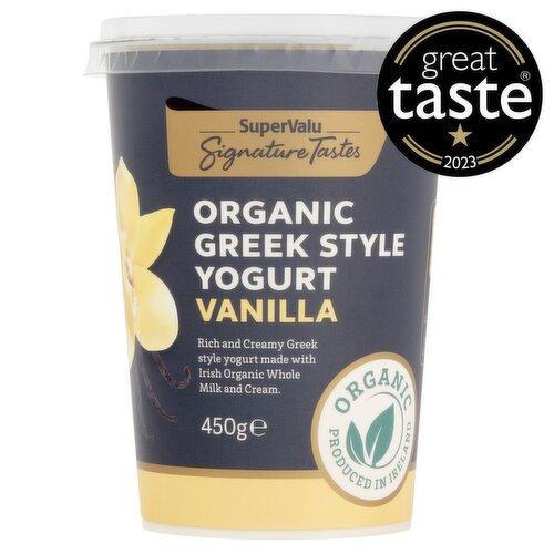 SuperValu Signature Tastes Organic Greek Style Vanilla Yogurt (450 g)