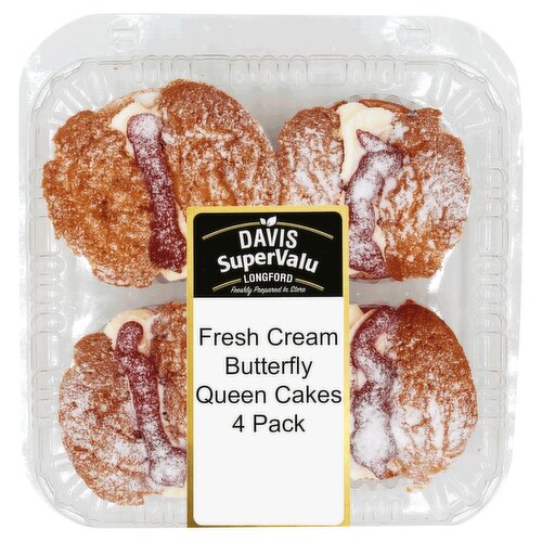 Davis Fresh Cream Butterfly Queen Cakes (1 Piece)
