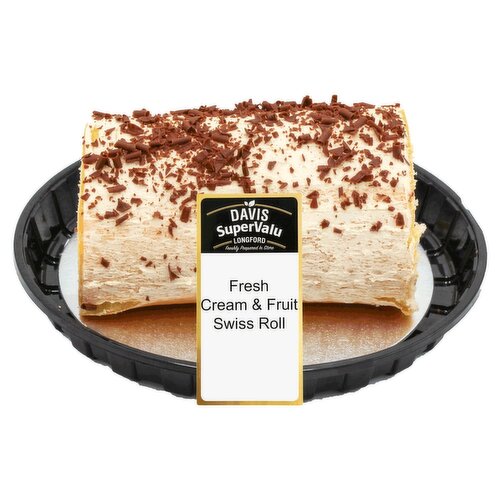 Davis Fresh Cream & Fruit Swiss Roll (1 Piece)
