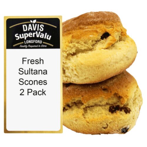 Davis Fresh Sultana Scones 2 Pack (1 Piece)
