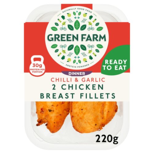 Green Farm Chilli & Garlic Chicken Breast Fillets 2 Pack (220 g)