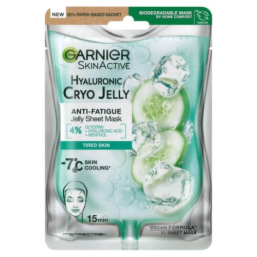 Garnier Hyaluronic & Cucumber Cryo Jelly Face Mask (27 g)