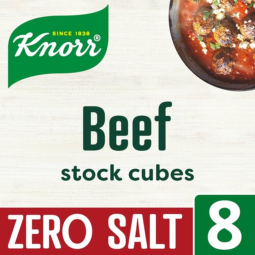 Knorr Beef Zero Salt Stock 8 Cubes (72 g)