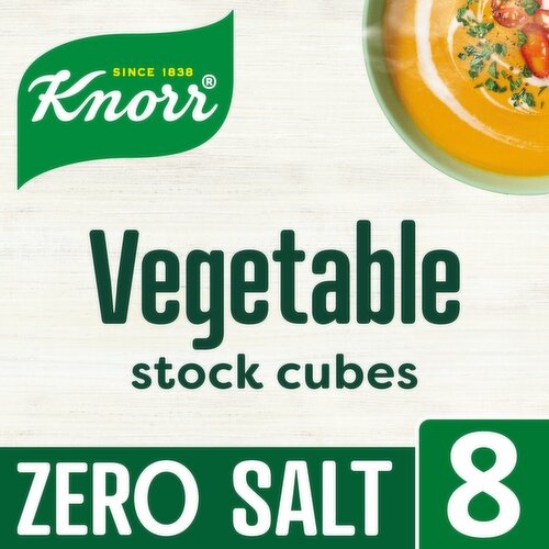 Knorr Vegetable Zero Salt Stock Cube 8 Pack (72 g)