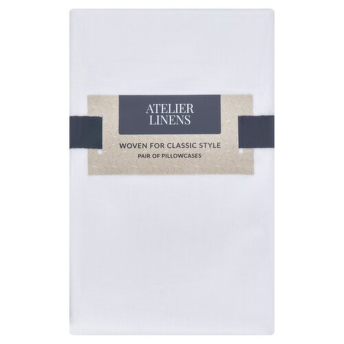 Atelier Linens Pillowcase 2 White (2 Piece)