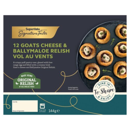 SuperValu Signature Tastes Goats Cheese & Ballymaloe Relish Vol Au Vent 12 Pack (144 g)
