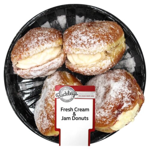 Buckley's Fresh Cream and Jam Donuts 4 Pack (1 Piece)